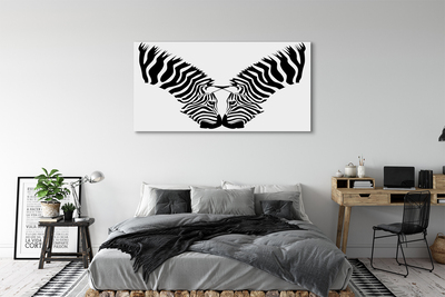 Pintura em tela Imagem espelhada de uma zebra