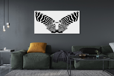 Pintura em tela Imagem espelhada de uma zebra