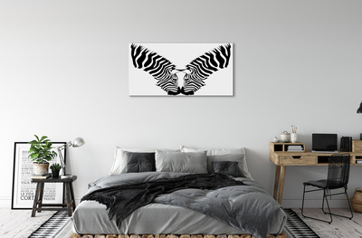 Pintura em tela Imagem espelhada de uma zebra