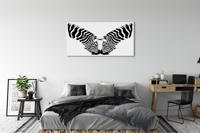 Pintura em tela Imagem espelhada de uma zebra