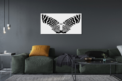 Pintura em tela Imagem espelhada de uma zebra