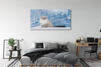 Quadro em tela Gato no inverno