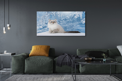 Quadro em tela Gato no inverno