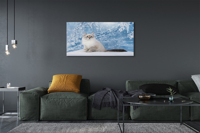 Quadro em tela Gato no inverno