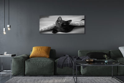 Pintura em tela O gato debaixo das cobertas