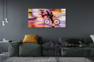 Pintura em tela Bicicleta do homem da luz