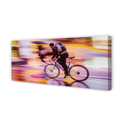 Pintura em tela Bicicleta do homem da luz