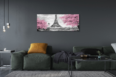 Pintura em tela Árvores de Paris na primavera