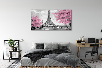 Pintura em tela Árvores de Paris na primavera