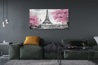 Pintura em tela Árvores de Paris na primavera