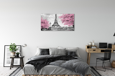 Pintura em tela Árvores de Paris na primavera