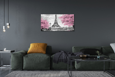 Pintura em tela Árvores de Paris na primavera