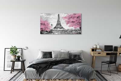 Pintura em tela Árvores de Paris na primavera