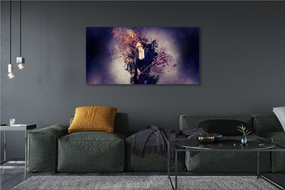 Pintura em tela Partitura de guitarra feminina