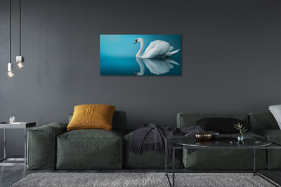 Quadro em tela Cisne na água