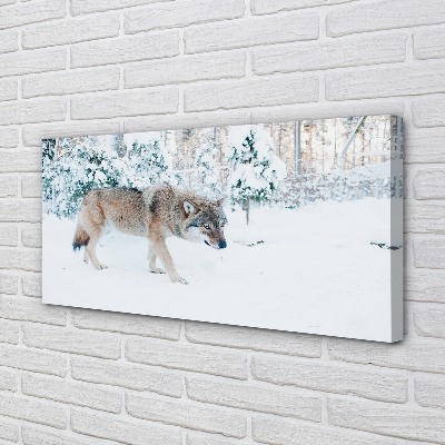 Quadro em tela Floresta de inverno do lobo