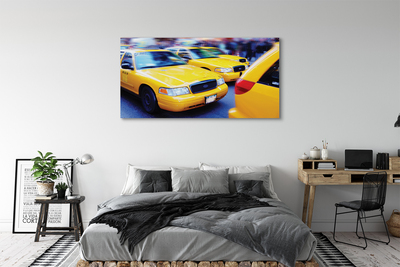 Pintura em tela Cidade dos táxis amarelos