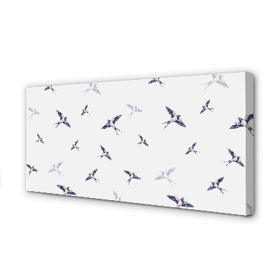 Quadro em tela Pássaros com flores