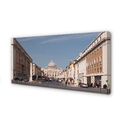 Quadro em tela Edifícios e ruas da Catedral de Roma