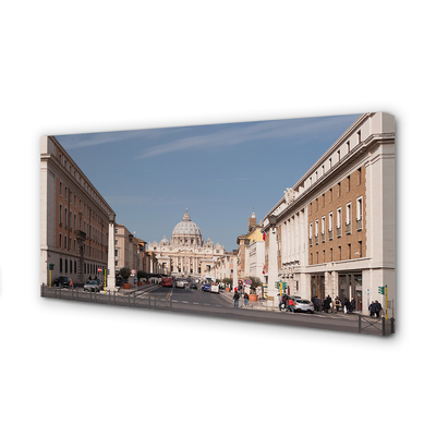 Quadro em tela Edifícios e ruas da Catedral de Roma