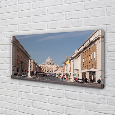 Quadro em tela Edifícios e ruas da Catedral de Roma
