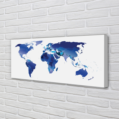 Quadro em tela Mapa azul