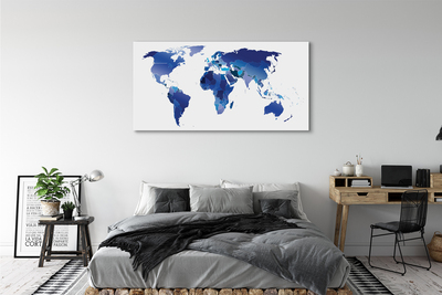 Quadro em tela Mapa azul
