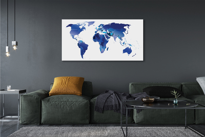 Quadro em tela Mapa azul