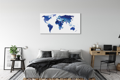 Quadro em tela Mapa azul