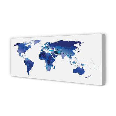 Quadro em tela Mapa azul