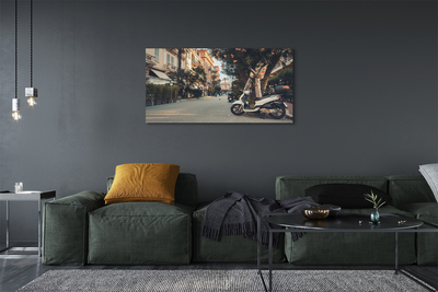 Quadro em tela Motocicletas palmeiras cidade verão