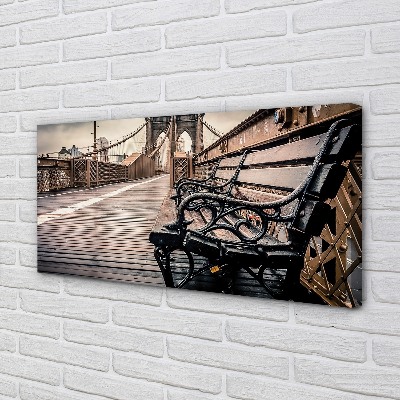 Pintura em tela Banco de ponte