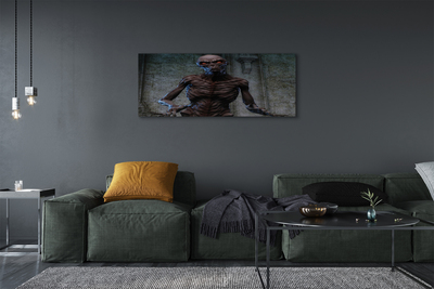 Quadro em tela Uma figura assustadora no prédio