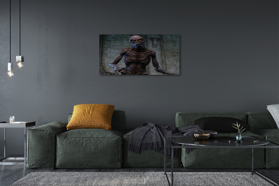 Quadro em tela Uma figura assustadora no prédio