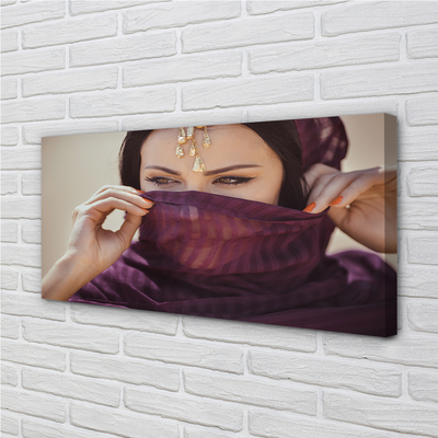 Pintura em tela Tecido roxo feminino