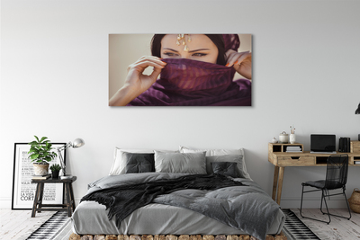 Pintura em tela Tecido roxo feminino