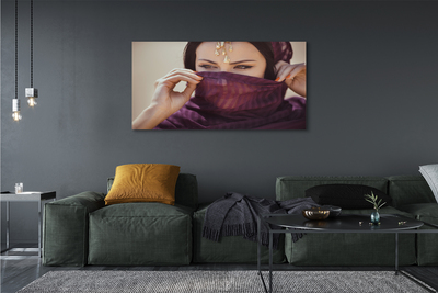 Pintura em tela Tecido roxo feminino