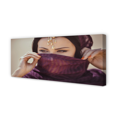 Pintura em tela Tecido roxo feminino