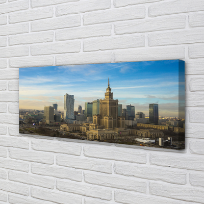 Quadro em tela Arranha-céus panorâmicos de Varsóvia