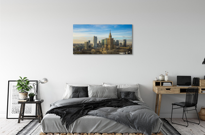 Quadro em tela Arranha-céus panorâmicos de Varsóvia
