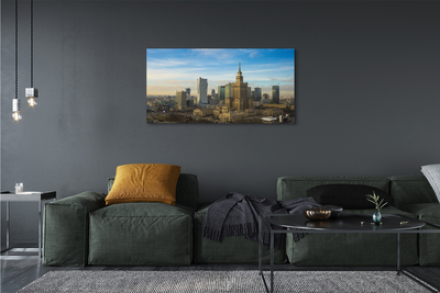 Quadro em tela Arranha-céus panorâmicos de Varsóvia