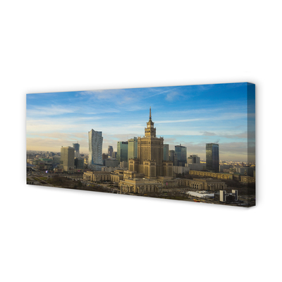 Quadro em tela Arranha-céus panorâmicos de Varsóvia