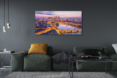 Quadro em tela Panorama noturno de Berlim, Alemanha