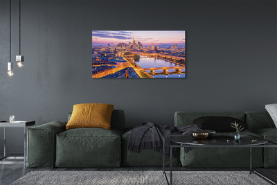 Quadro em tela Panorama noturno de Berlim, Alemanha