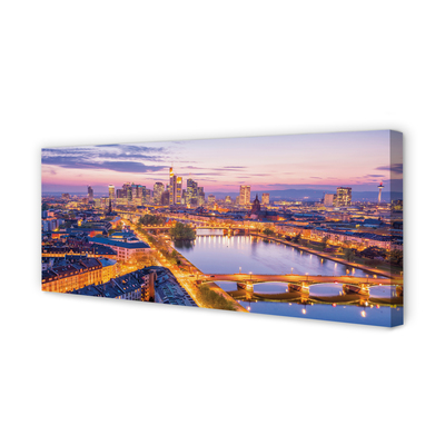 Quadro em tela Panorama noturno de Berlim, Alemanha