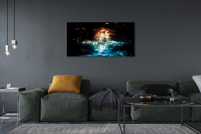 Quadro em tela Espada de fumaça colorida