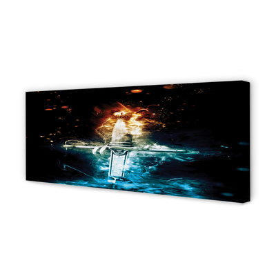 Quadro em tela Espada de fumaça colorida