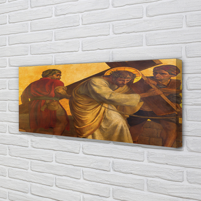 Pintura em tela Jesus cruzou as pessoas