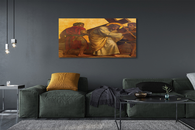 Pintura em tela Jesus cruzou as pessoas