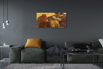 Pintura em tela Jesus cruzou as pessoas